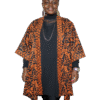 Kimono en Pagne Court | Élégance Africaine au Quotidien