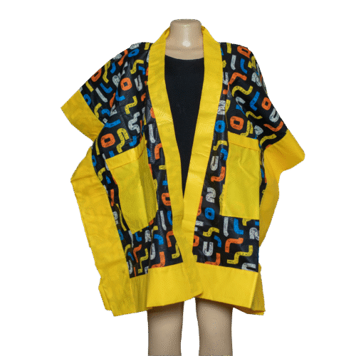 Kimono Bazin 2 Tons Court – Élégance et Polyvalence