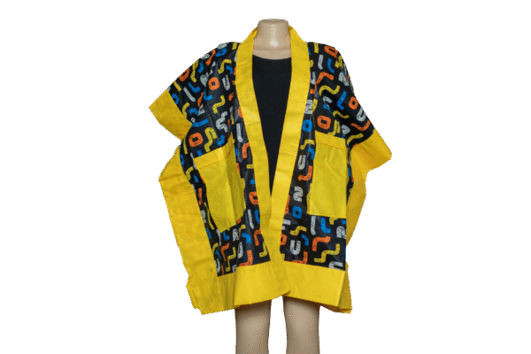 Kimono Bazin 2 Tons Court – Élégance et Polyvalence