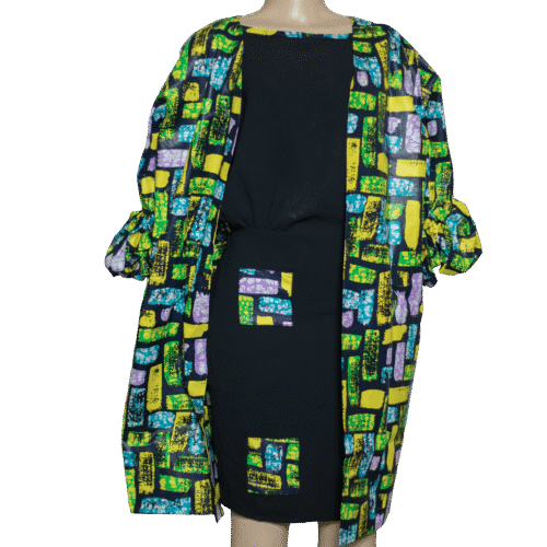 Complet Manteau & Robe en Pagne | Tenue Traditionnelle Africaine élégante