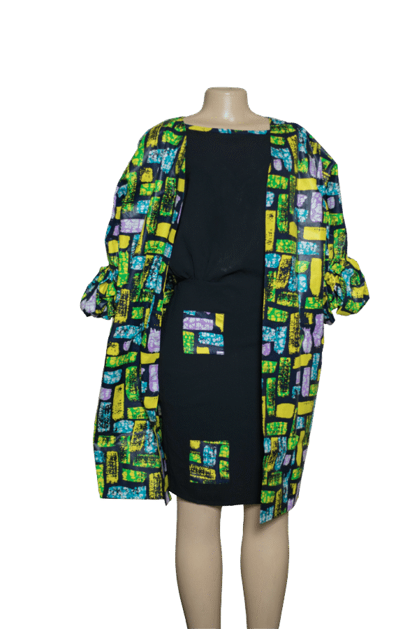 Complet Manteau & Robe en Pagne | Tenue Traditionnelle Africaine élégante