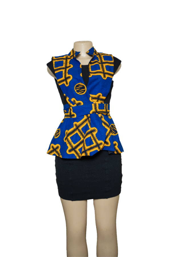 Gilet Kitenge Duanase – Élégant Gilet Inspiré d’Afrique